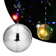 DIY 16 in. Disco Ball and RGB Light Set Motorized