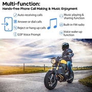 Helmet Intercom Headset Bluetooth 5.1 FM Radio 2 Riders