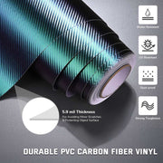 DIY Carbon Fiber Wrap 3D Chameleon Vinyl Wrap(100ft, 50ft Options)