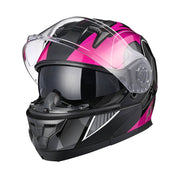 DIY Flip Up Modular Helmet DOT Black Pink