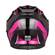 DIY Flip Up Modular Helmet DOT Black Pink