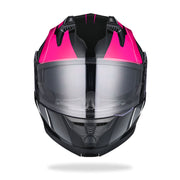 DIY Flip Up Modular Helmet DOT Black Pink