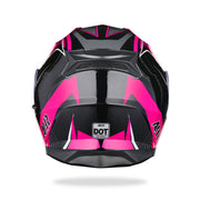 DIY Flip Up Modular Helmet DOT Black Pink