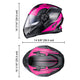 DIY Flip Up Modular Helmet DOT Black Pink