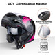 DIY Flip Up Modular Helmet DOT Black Pink