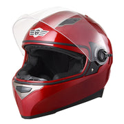 Full Face Dual Visors DOT Motor Helmet Red S M L XL