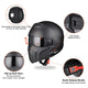 DIY Open Face Visor DOT Motor Helmet Black