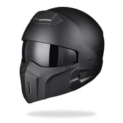 DIY Open Face Visor DOT Motor Helmet Black