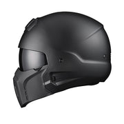 Open Face Visor DOT Motor Helmet Black