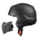 Open Face Visor DOT Motor Helmet Black