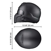 DIY Open Face Visor DOT Motor Helmet Black