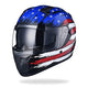 Full Face US Flag Helmet with Dual Visor DOT