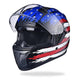 DIY Full Face US Flag Helmet with Dual Visor DOT