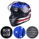 DIY Full Face US Flag Helmet with Dual Visor DOT