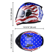 Full Face Eagle Helmet with Dual Visor DOT