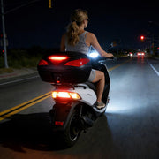 DIY Motorcycle Trunk with Lights, Quick Release for 2-Traveler