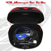DIY Motorcycle Trunk with Lights, Quick Release for 2-Traveler