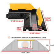 DIY 90° Left/Right Turn Cable Ramp 1-Channel 2" Cord Protector