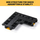 DIY 90° Left/Right Turn Cable Ramp 1-Channel 2" Cord Protector