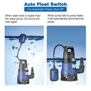 DIY 1/2HP Submersible Dirty Water Pump w/ Float 400w