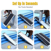 DIY 5'x29" Aluminum Ramp Non-Skid Surface 600Lb Capacity