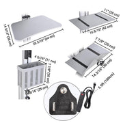 DIY Mobile Workstation Cart Computer Workstation 2-Monitor