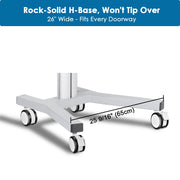 DIY NexusX 2-Monitor Mobile Workstation Cart w/ Locking Storage Drawer