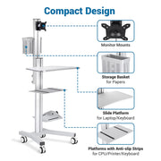 DIY Mobile Computer Cart Workstation Desk