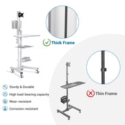 DIY Mobile Computer Cart Workstation Desk