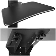 DIY Heavy Duty Rolling TV Stand Mounts 32-65in Screen Adjustable Height