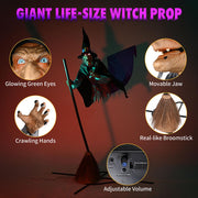 DIY 9ft Hovering Witch Halloween Animatronic Decor