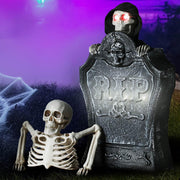 DIY Animated Tombstone & Skeleton Halloween Graveyard Decor