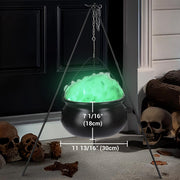 DIY Halloween Lighted Outdoor Witches Cauldron Black