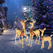 Outdoor Lighted Reindeer Yard Decorations 3pcs