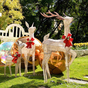 DIY Outdoor Lighted Reindeer Yard Decorations 3pcs