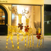 DIY Outdoor Lighted Reindeer Yard Decorations 3pcs