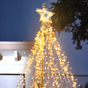 DIY 20ft Flagpole Christmas Tree Lights - 4840 Warm White LEDs