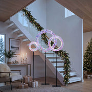 DIY Outdoor Lighted Christmas Wreaths Door Decoration Set(3)