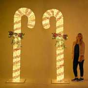 DIY 8ft Lighted Christmas Candy Canes Giant Outdoor Decorations