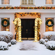 DIY 8ft Lighted Christmas Candy Canes Giant Outdoor Decorations