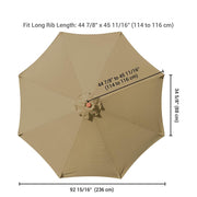 8 ft Patio and Market Umbrella Replacement Canopy