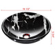 DIY Round Black Vessel Sink Tempered Glass Marble Pattern