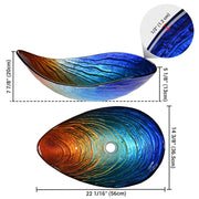 DIY Bathroom Sink Tempered Glass Countertop Vanity Sink Abalone Shell