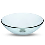 16" Glass Vessel Sink Bowl for Bathroom Vanities