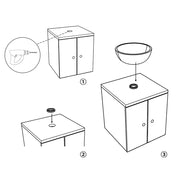 Aquaterior Mounting Ring Support for Vessel Sinks