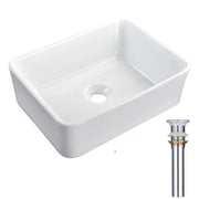 DIY Rectangular Bathroom Vessel Sink wth Drain & Tray 16"x12"