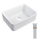 DIY Rectangular Bathroom Vessel Sink wth Drain & Tray 16"x12"