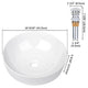 DIY Aquaterior Bowl Sink with Drain & Strainer Round 16"