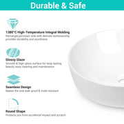 DIY Aquaterior Bowl Sink with Drain & Strainer Round 16"