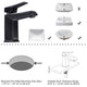 DIY Bathroom Faucet Square Single Handle 6.8"H